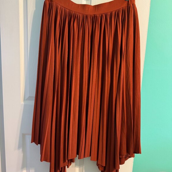 Eloquii Elements Pleated Skirt 🧡 Rust / Copper 🍁🍂 Size 18/20, midi length - Picture 5 of 9